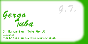 gergo tuba business card