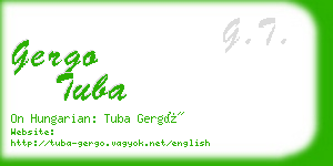 gergo tuba business card